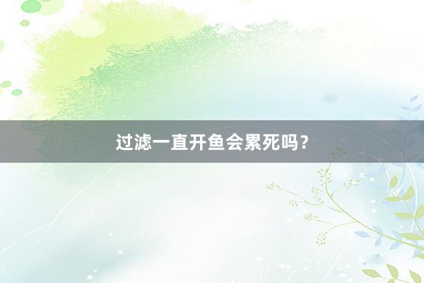 过滤一直开鱼会累死吗?